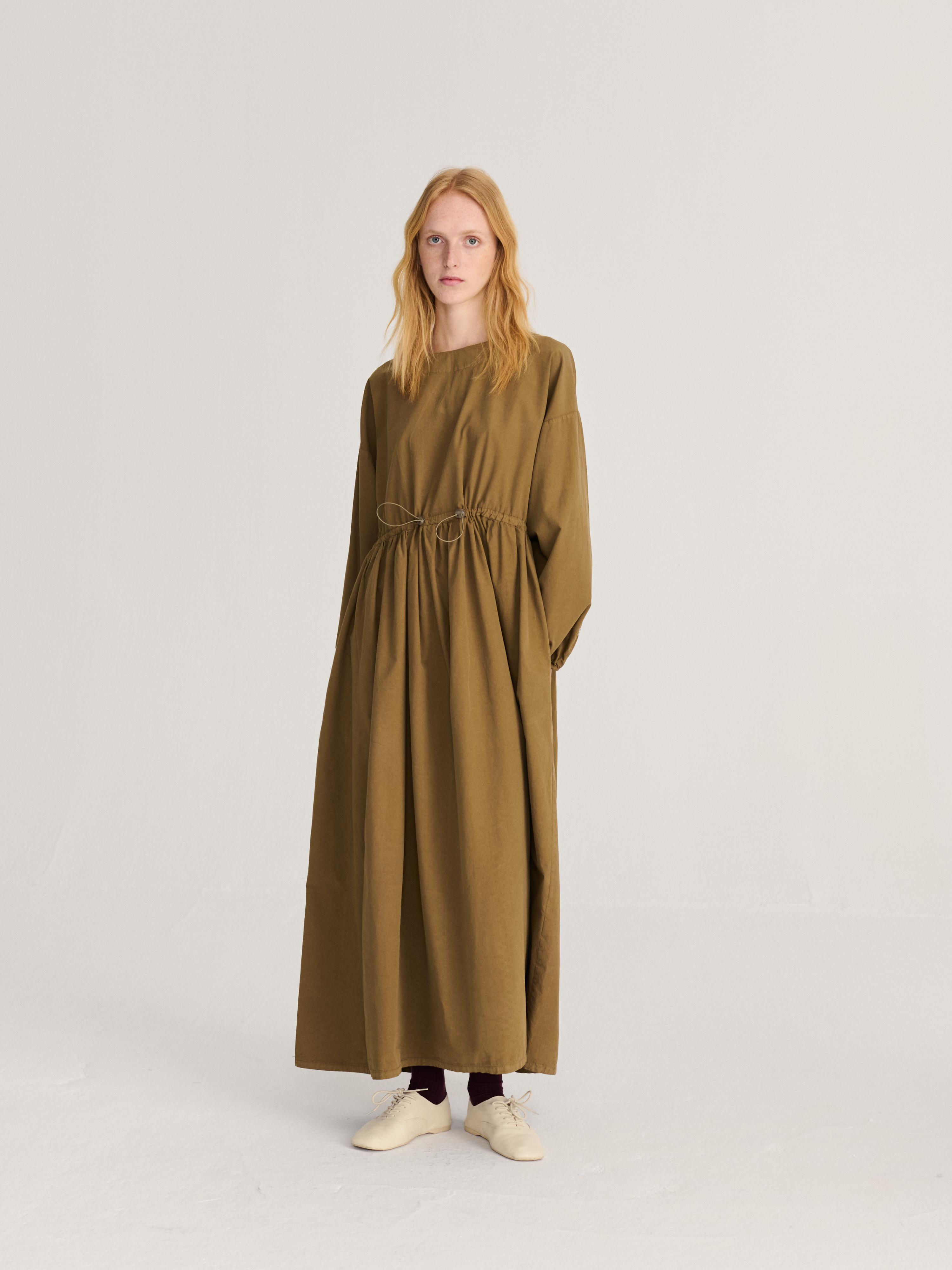 Bobo Choses Poplin Elastic Waist Dress Khaki Damen Maxi Kleis khaki